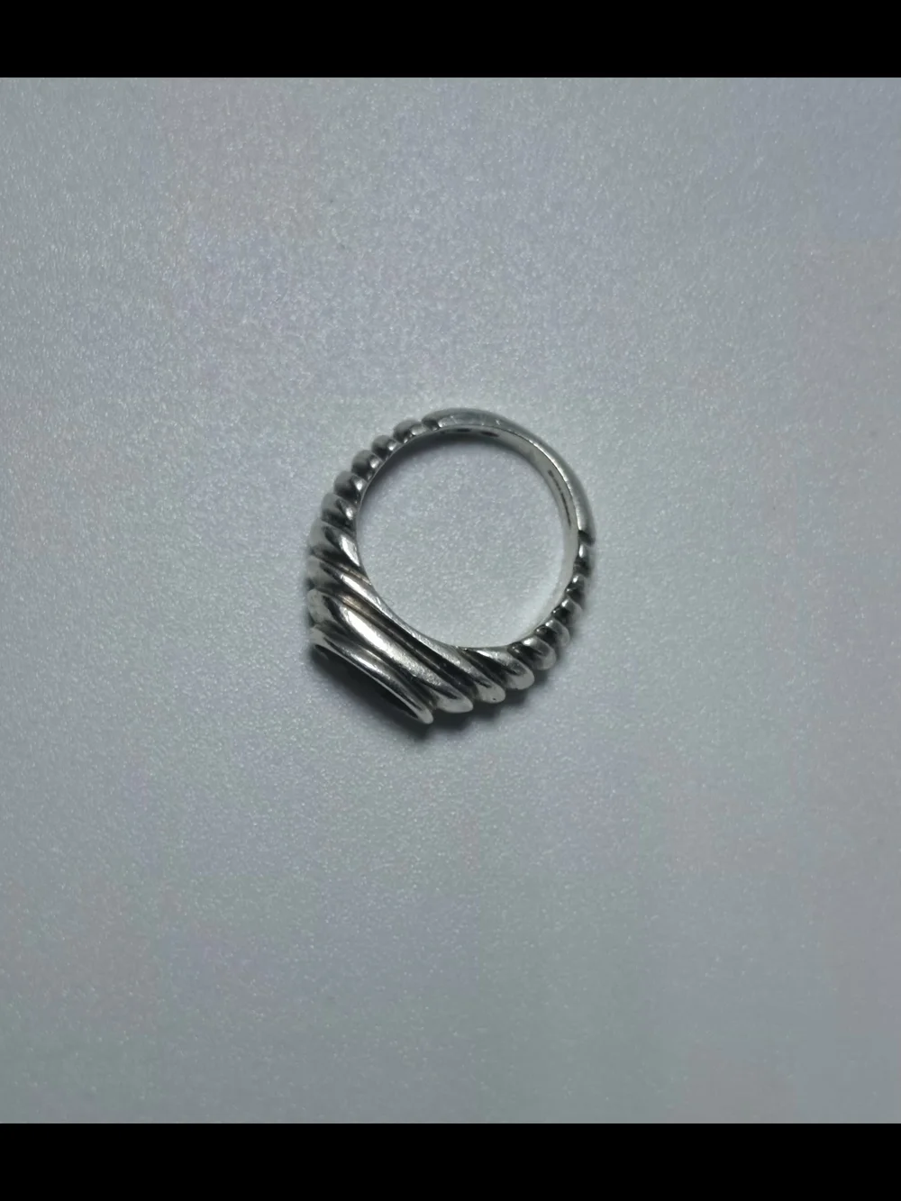 925 Sterling Silver Ribbed Ring Setting - No Stone